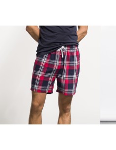 S-SF082-Mens Tartan Lounge Shorts 2